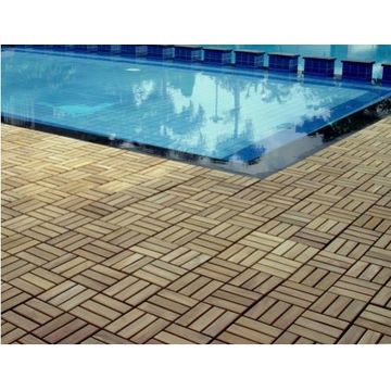 Patio Flooring Covering Teak Wood Outdoor Deck Tiles With