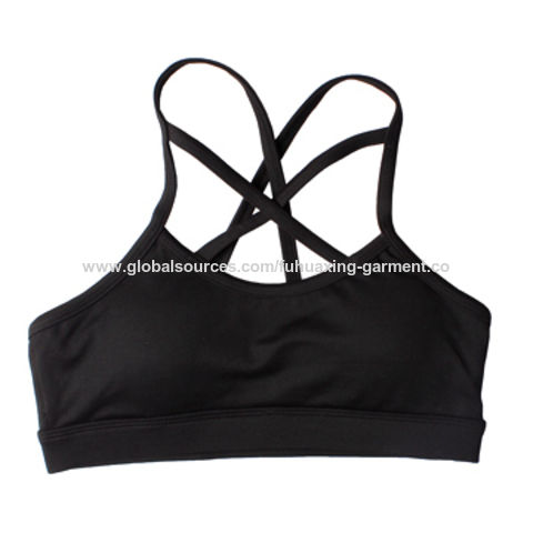 black yoga bra