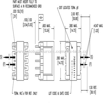 Fly Back Texas Instruments FKS MID-OLTI Offline Flyback Transformers for Texas Instruments ...