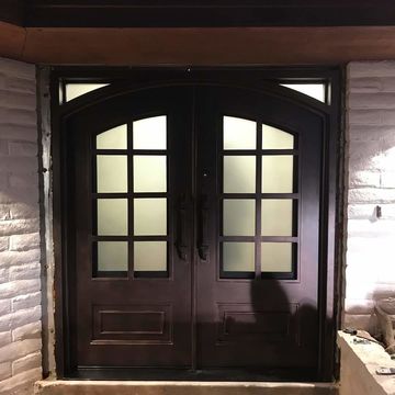 Arched Decorative Wrought Iron Entry Doors French Door Front Door