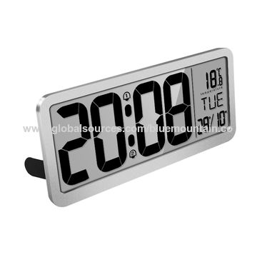 China 14 Large Lcd Calendar Display Digital Electronic Bedroom Wall Mounted Table Alarm Clock On Global Sources - Large Digital Clock Wall Mounted