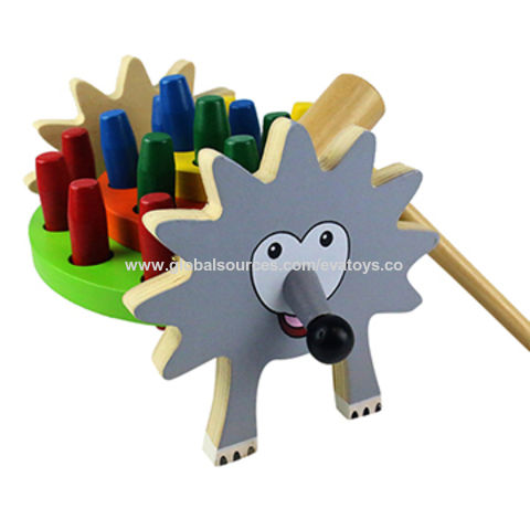 wooden peg and hammer set