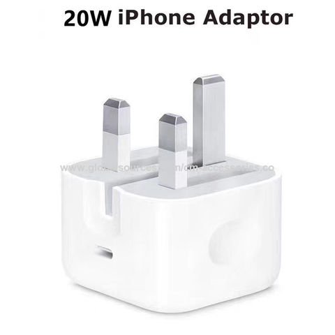 Original En Caja Apple iPhone 12-20W Usb Tipo C Cargador Adaptador de enchufe de Reino Unido