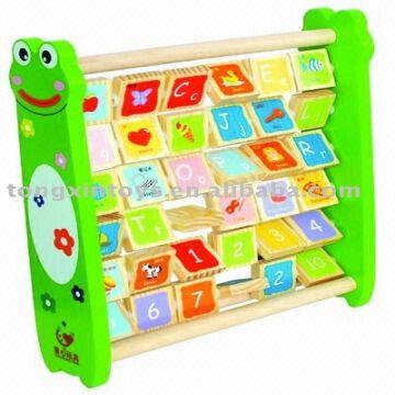 Wood Toys Frog Alphabet Turning Abacus Global Sources