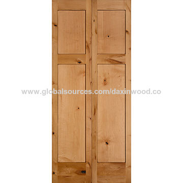 China 2 Panel Solid Core Shown In Knotty Alder Interior Bifold