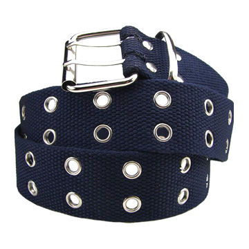 double eyelet canvas belt