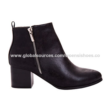 New stylish ladies boots black PU high 