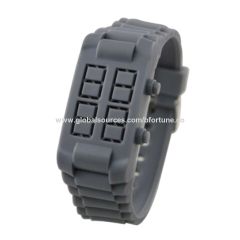 silicone digital led watch