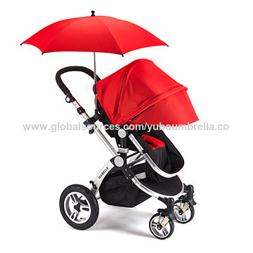 16 Inch Red Color Manual Open Baby Stroller Umbrella With Clamp Handle Global Sources