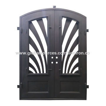 Luxury Wrought Iron Front Door Grills Exterior Double Security