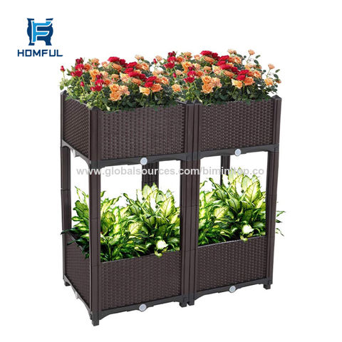 China Raised Garden Bed Homful Outdoor Garden Box Garden Plant Box Plastic Raised Garden Bed Planter Box On Global Sources Plastic Raised Garden Garden Planter Box Raised Beds