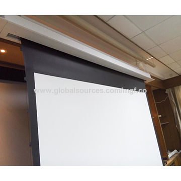 100 Inch 3d In Ceiling Recessed Tab Tension Motorized Projection