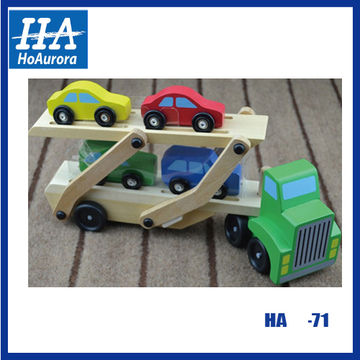 wooden car set tracks