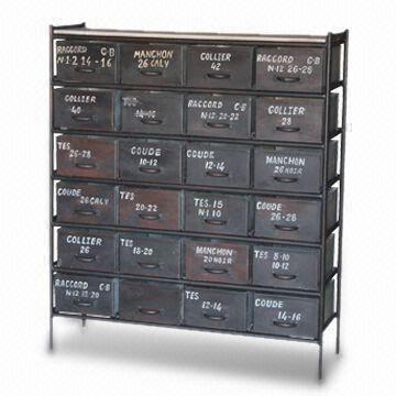 Drawer Cabinet W 24 Drawers In Vintage Industrial Style Finest