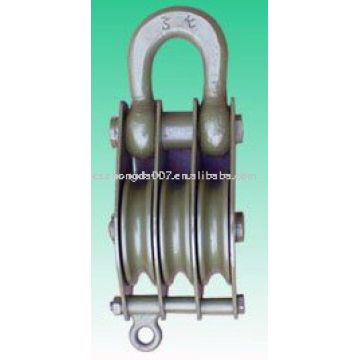 three wheel pulley