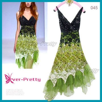 Flowing Green Dress