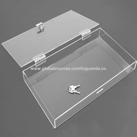 clear perspex box with lid