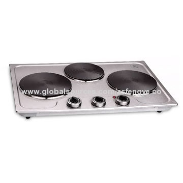 Triple Burner Built In Hot Plate With Skid Resistant Rubber Feet Triple Burner Built In Hot Plate With Skid Resistant Rubber Feet Temperature Dial And 230v Voltage