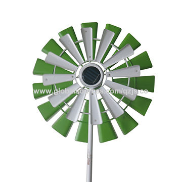 Garden Decorative Spiral Snowflake Wind Spinner With Without Solar Garden Decorative Spiral Snowflake Wind