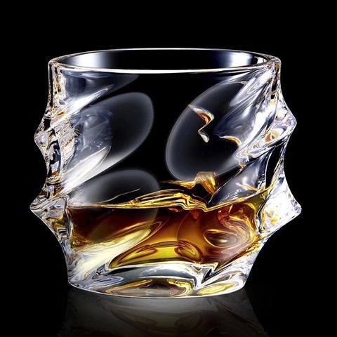 China Custom logo lead free luxury heavy base whisky glasses old ...