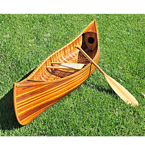 Nautical Decor Boat Small Canoe, Small Wooden Canoe Decoration