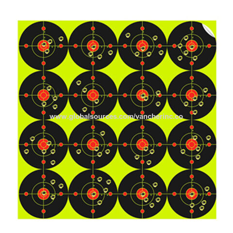 Reactive Splatter Targets 25 Pack Adhesive Multicolor Version 4 Bullseye