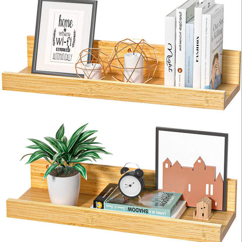 Global Sources Bamboo Floating Shelf, Easy To Install Wall Shelves