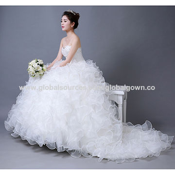 bubble wedding dress