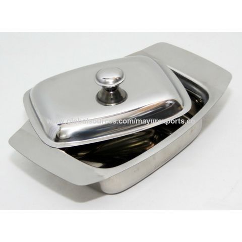 stainless steel butter dish