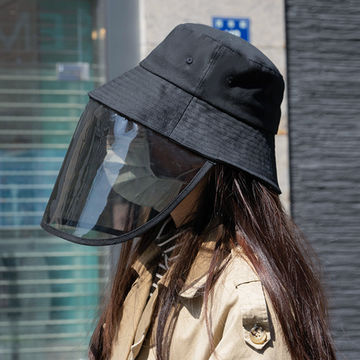 China Detachable Face Protector Uv Protection Fisherman Bucket Shield Hat On Global Sources Bucket Hat With Face Protector Face Shield Hat Face Shield Bucket Hat