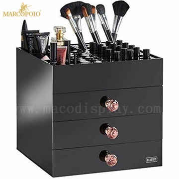 China Black Acrylic Makeup Brush Organizer From Dongguan