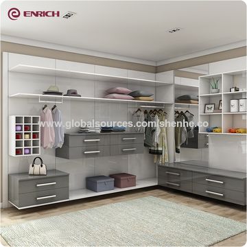 Hot Walk In Furniture Particle Board L Shape Bedroom