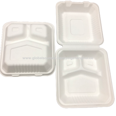 China Biodegradable eco friendly disposable bagasse sugarcane take away ...