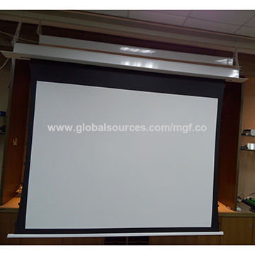 100inch 3d In Ceiling Recessed Tab Tension Motorized Projector