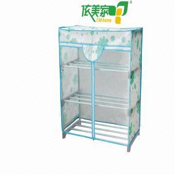 steel shoe rack with cover