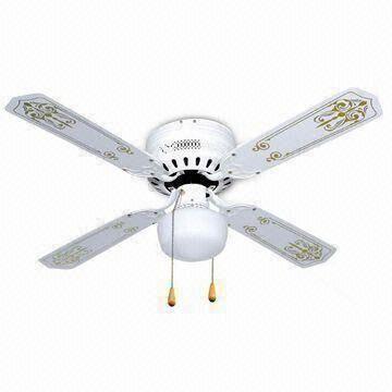 Decorative Ceiling Fan With Four Blades One Light Measuring