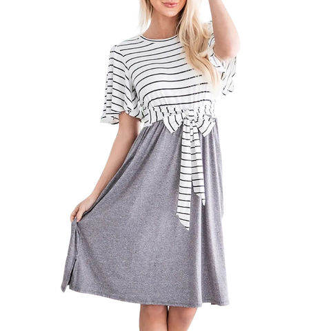 casual midi dress with short sleeves