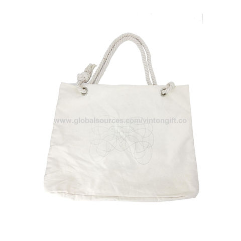 white polyester tote bags