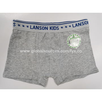 China Hot sell No#1 classic melange color kids boy underwear boxer