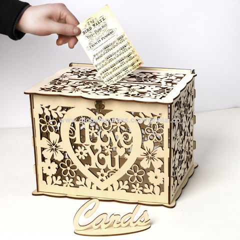 China Diy Wooden Gift Card Box Wedding