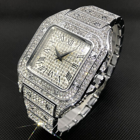 iced out square watch