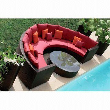 Popular Rattan Patio Furniture Semi, Semi Circle Garden Furniture Cover