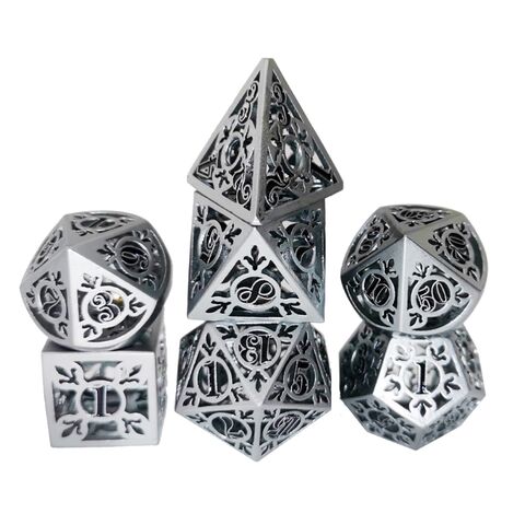 China Rpg Dice Custom Dnd Polyhedral Dice Set Hollow Metal On Global Sources Metal Dice Dice Set