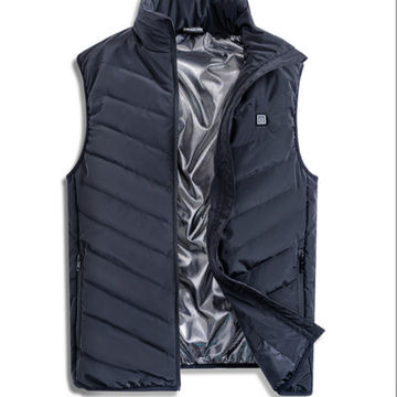 Electric USB Winter Warming Heated Vest for Outdoor USB Charge Men Women Heating Coat Jacket Clothing Black