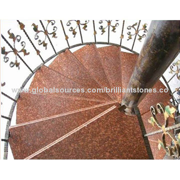 Imperial Red Granite Stair With Tread And Raiser Customized