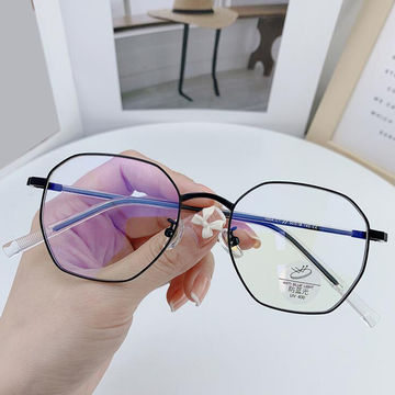 China 0904 2021 New Designer Polygon Blue Light Glasses Girls Metal Mirror Glasses Frame Blue Ray Glasses On Global Sources Optical Glasses Optical Glasses Frame Mirror Glasses