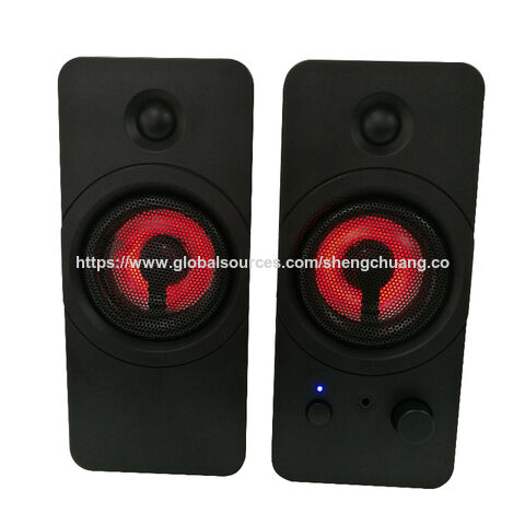red pc speakers