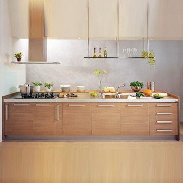 MFC Kitchen Cabinet with E1 Melamine Faced Chipboard, Customized ...