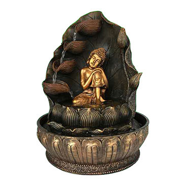 China Resin Buddha tabletop fountain displays a handicraft on Global ...