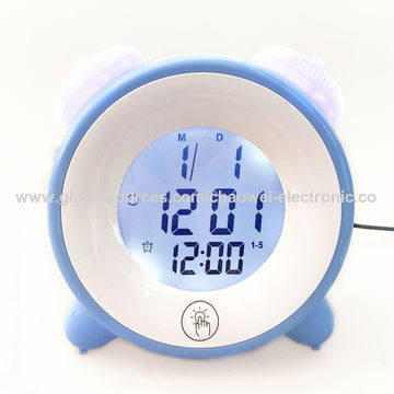 VGROUND Digital Alarm Clock 4.6 Display LED Digital Alarm Clock with Snooze Activated Night Light White 